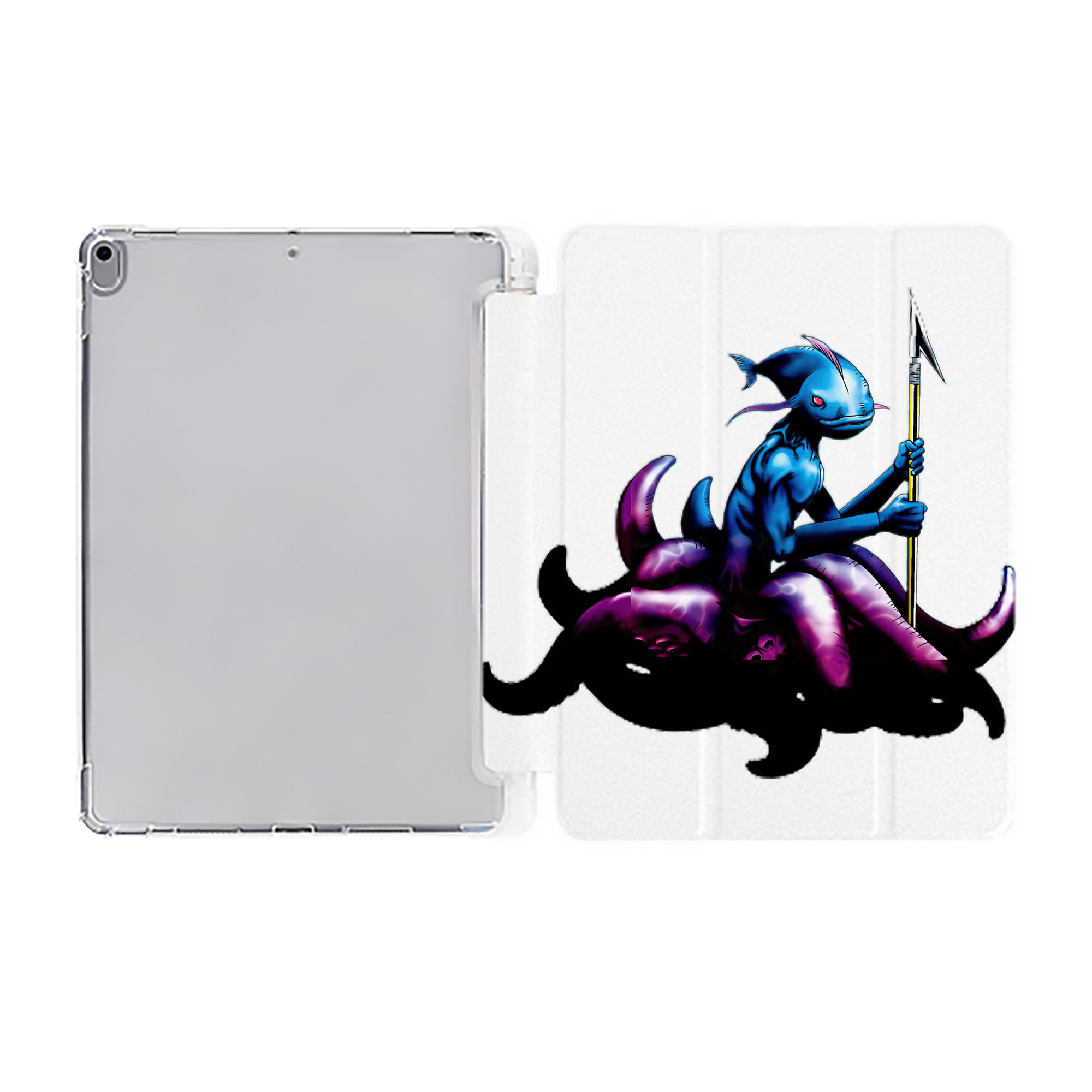 （画像用） 遊☆戯☆王 Yu-Gi-Oh! IPad ケース ペン収納付き 三つ折りスタンド PUレザー×シリコン 対応機種9.5/10.5/10.9インチ